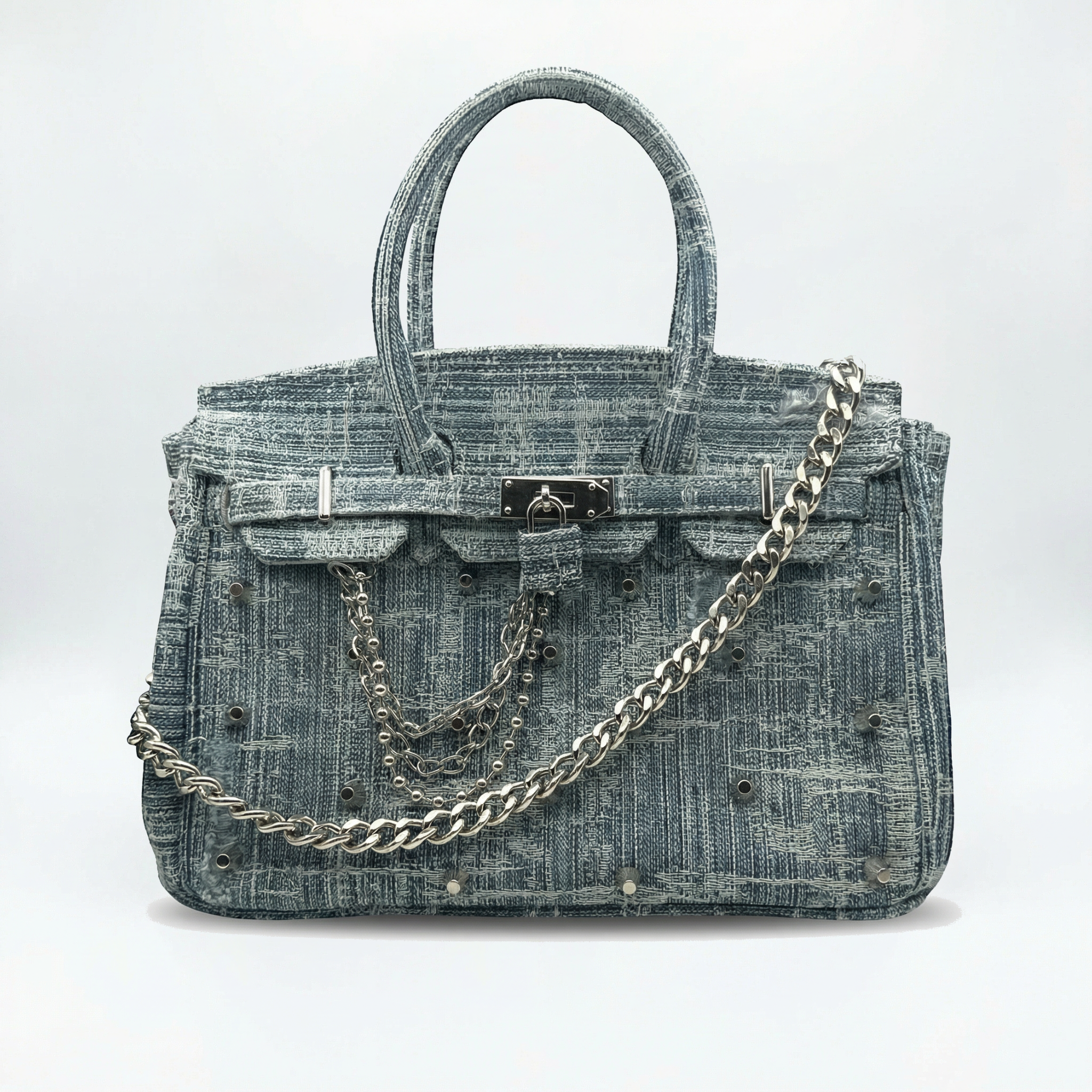 Distressed Denim Bag
